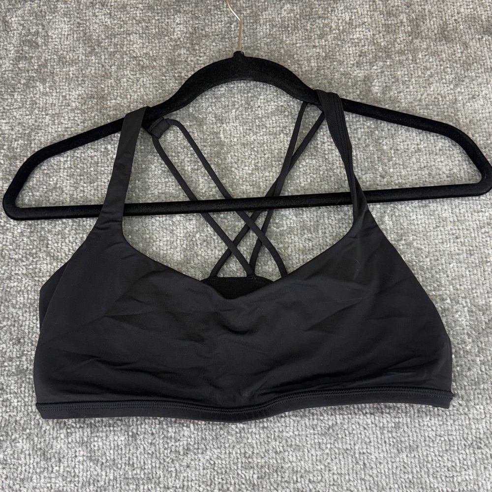 Lululemon Black Sports Bra Athletic Active Running Womens 10